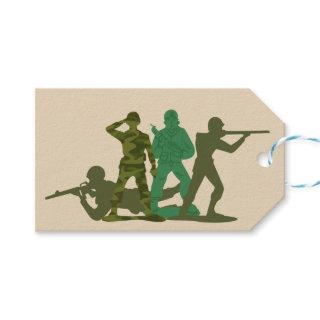 Green Army Action Men Customizable Gift Tags