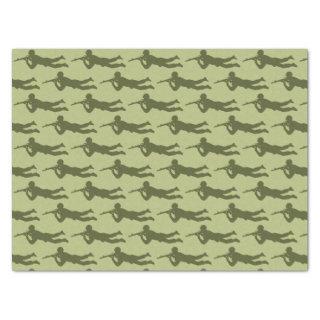 Green Army Man Sniper Pose   Tissue Paper