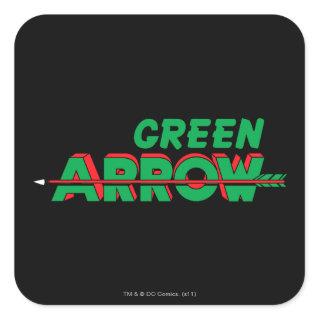 Green Arrow Logo 2 Square Sticker