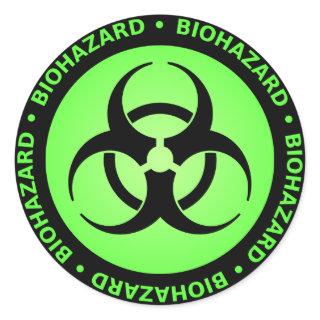 Green Biohazard Warning Sticker