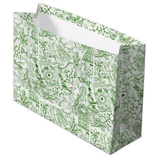 Green Biology Pattern Large Gift Bag