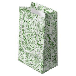 Green Biology Pattern Small Gift Bag