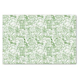 Green Biology Pattern Tissue Paper