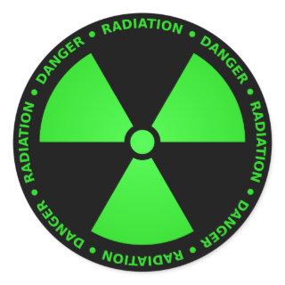 Green & Black Radiation Symbol Sticker