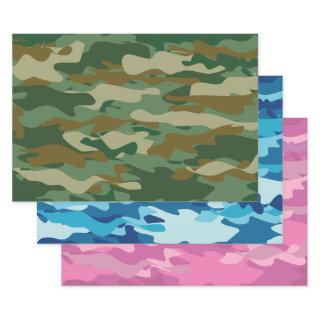 Green blue and pink army camo camouflage pattern  sheets