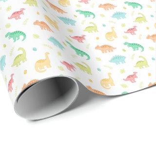 Green Blue Dinosaur Pattern