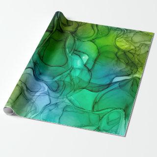 Green blue marbling dreams