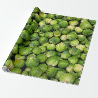 Green Brussels sprout vegetable pattern