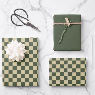 Green Checkered  Sheets