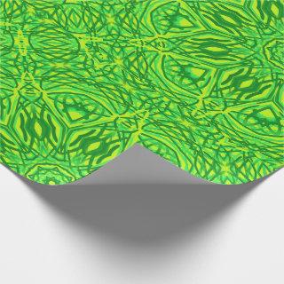 Green Circles Stars Pattern