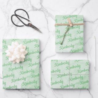 Green Custom Name Personalized  Sheets