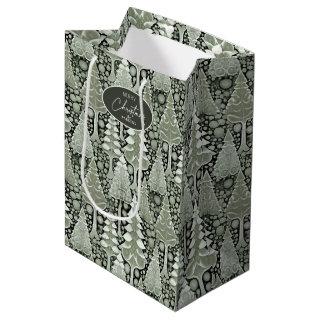 Green Earth Christmas Pattern#6 ID1009 Medium Gift Bag