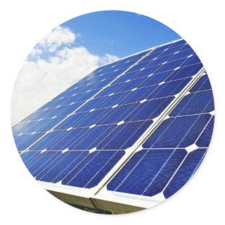 Green Energy Solar Power Classic Round Sticker