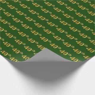 Green, Faux Gold 40th (Fortieth) Event