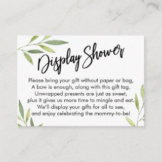 Green Foliage Display Baby Shower Gift Card