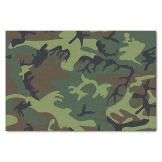 Green Forest Military Camo Tissue Paper