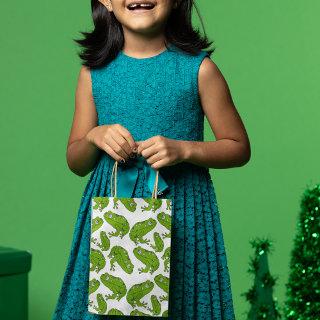 Green Frog Cartoon Medium Gift Bag