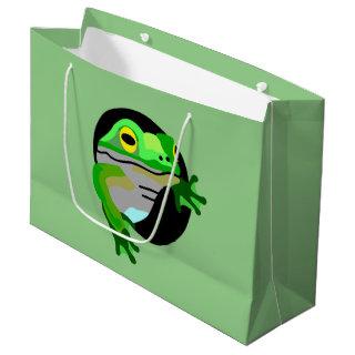 Green Frog  Large Gift Bag