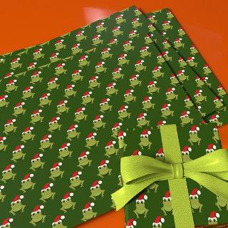 Green Frog Santa Hat Cartoon Novelty Christmas  Sheets