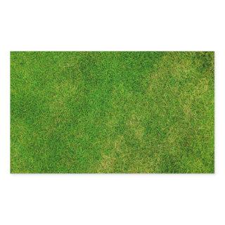 Green Grass Texture Rectangular Sticker