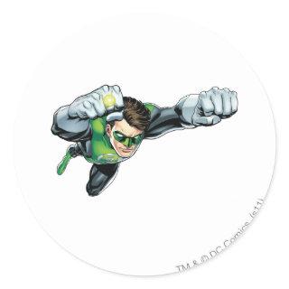 Green Lantern - Fully Rendered,  Flying Right Classic Round Sticker