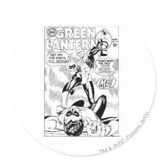Green Lantern - Get Off this Earch Hal Jordan, Bla Classic Round Sticker
