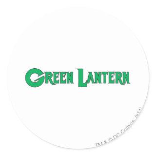 Green Lantern Letters 2 Classic Round Sticker