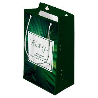 Green Leaf Tropical Forest Nature Photo Thank You Small Gift Bag