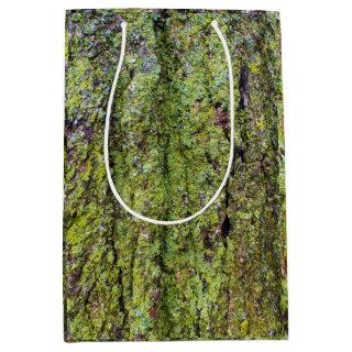 Green Lichen on Tree Bark Nature Medium Gift Bag
