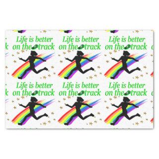 GREEN LIFE IS BETTER ON THE TRACK DESIGN TISSUE PAPER