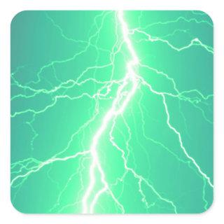 Green Lightning Strike - Sticker