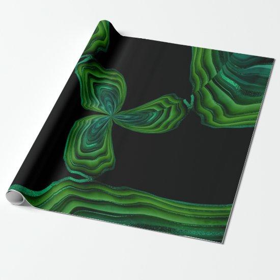 Green Malachite Stone Floral Abstract