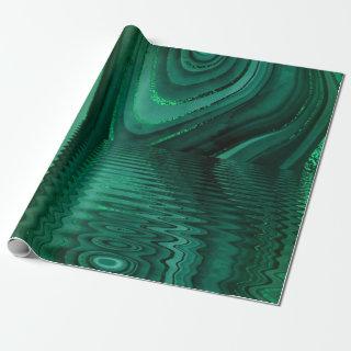 Green Mlachite Stone Abstract Landscape Malachite