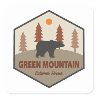 Green Mountain National Forest Bear Square Sticker