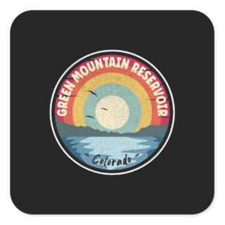 Green Mountain Reservoir Colorado Scene Square Sticker