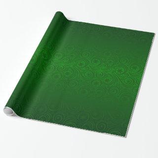 Green  Ombre Snowflake Damask Pattern