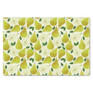 Green Pears Pattern Tissue Paper