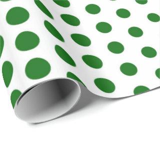 Green Polka Dot Modern White