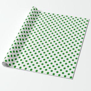 Green Polka Dot on White Medium Space