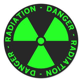 Green Radiation Warning Sticker