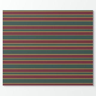 Green Red And Gold Christmas Candy Stripes