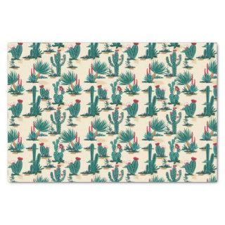 Green & Red Cactus Pattern Tissue Paper