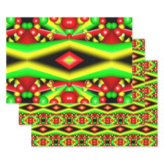 Green Red Yellow Bubbles And Stripes Abstract Art   Sheets
