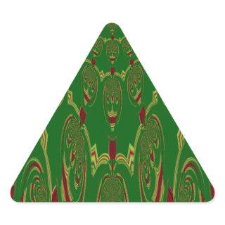 Green Robots Triangle Sticker