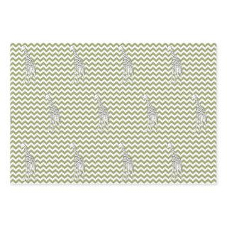 Green Safari Chevron with Pop Art Giraffe  Sheets