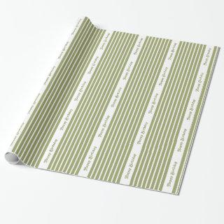 Green Safari Stripe with custom text