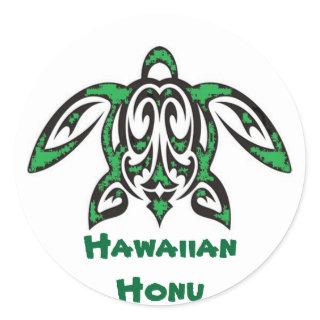 Green sea turtle classic round sticker