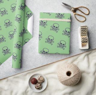 Green Skull green glossy