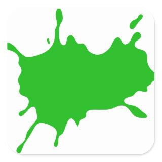 Green Slime Splat Square Sticker
