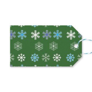 Green Snowflake Gift Tags
